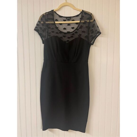 Torrid little black dress mesh bodice sz 14 - Picture 2 of 10